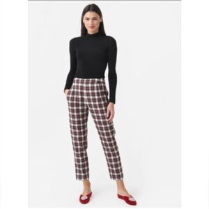 Hunter Bell Melina Red/Multi Plaid Pant NWT Size 2